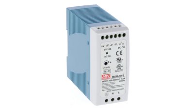 Switchad nätdel Mean Well för DIN-skena / 5V ...10 A (5 ...6V)