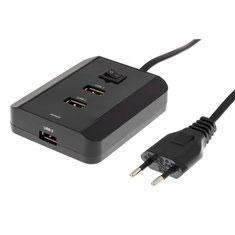 USB-AC104, laddningstation 3A, 3xUSB