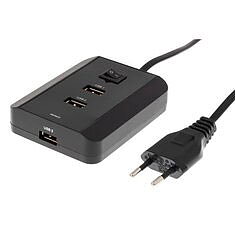 USB-AC104, laddningstation 3A, 3xUSB