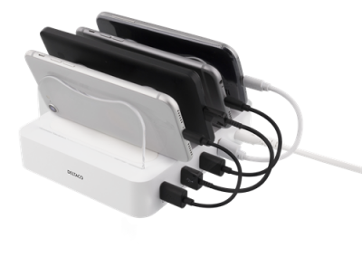 USB laddningsstation, 4x USB-A portar, 5V DC, 6,8A, 34W