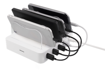 USB laddningsstation, 4x USB-A portar, 5V DC, 6,8A, 34W