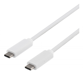 USB 3.1 kabel, Gen 1, Typ C - Typ C, 0.25m, vit