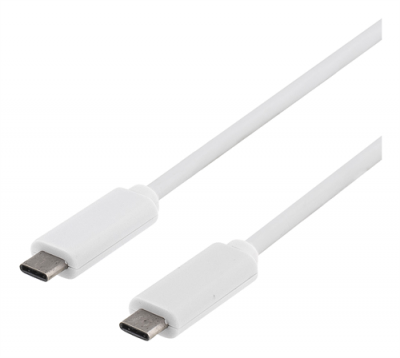 USB 3.1 kabel, Gen 1, Typ C - Typ C, 0.5m, vit