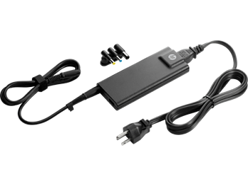 HP 90W Slim Nätadapter, kompakt, 3 tips, USB-laddning