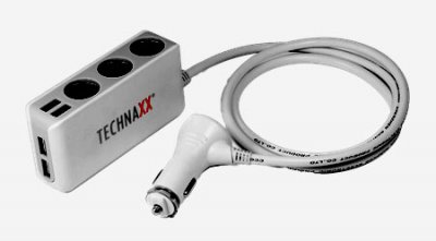 Technaxx TE11 - Strömadapter - bil - 120 Watt - 2.4 A USB