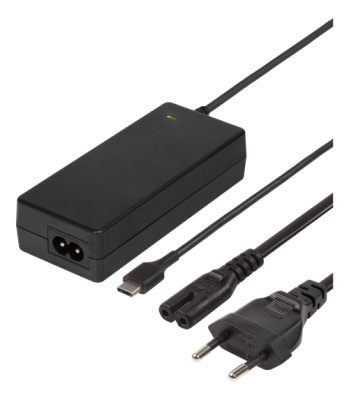 USB-C Laptopladdare, 2m, USB-C PD, svart, 45 W