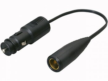 Adapter för cigarettändaruttag; 21mm hane till 12 mm hona, 0,25m