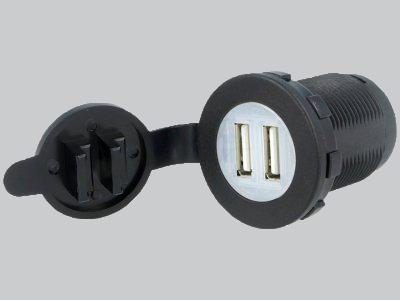 2X USB uttag för inmontering i bil