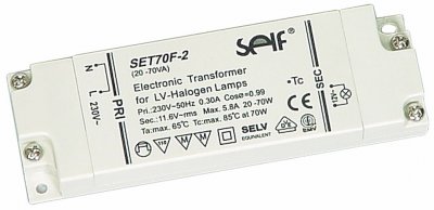 Elektronisk Transformator, 12VAC 35-105VA, Låg