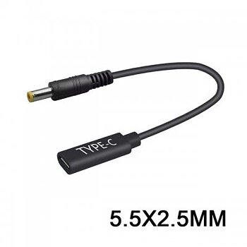 USB Type-c Female to 5.5x2.5mm male