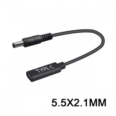 USB Type-c Female to 5.5x2.1mm male