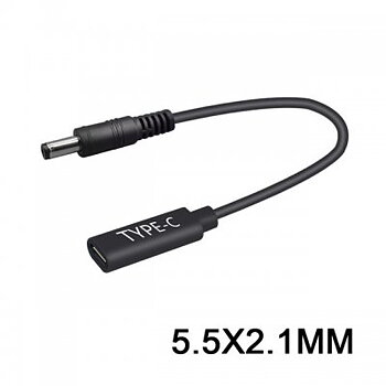 USB Type-c Female to 5.5x2.1mm male