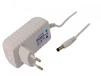 AC adapter 12V 2A 5,5 x 2,5 mm, Vit