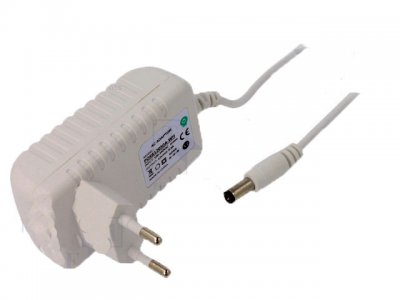AC adapter 12V 3A 5,5 x 2,1 mm, Vit