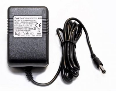 Universell AC/AC-adapter, 12V, 1.67A, 20VA, 55x2.1