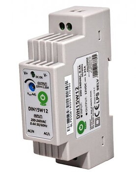 Switchad nätdel för DIN-skena / 12V ...1,25 A (10.5 ...13.8V)