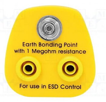 :ESD Jordningskontakt, 3 tryckknappar hane 10mm