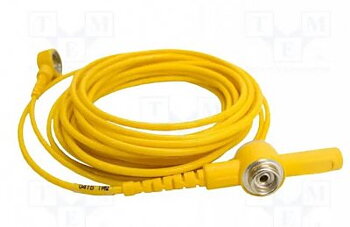 Jordningskabel; gul 4,5m; 10mm, Gul