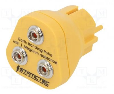 ESD jordningskontakt, 3 tryckknappar hane 10mm
