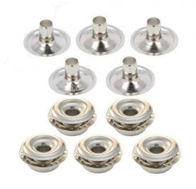 Nit- och stiftsats, 10 mm, crimp 5-pack