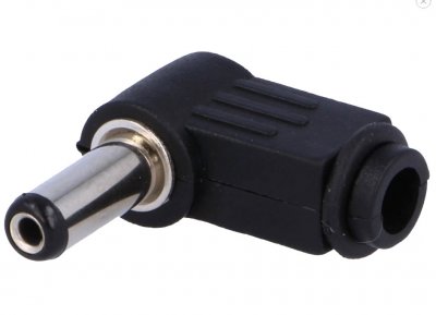DC-propp 5.5 mm 2.1 mm, vinklad