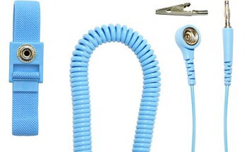 Justerbar handledsrem, hållbar, spiralformad jordledning