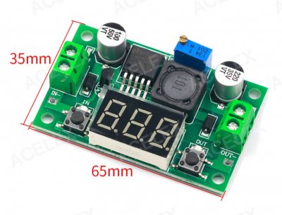 DC-DC BUCK 3A adjustable buck module, + Voltmeter