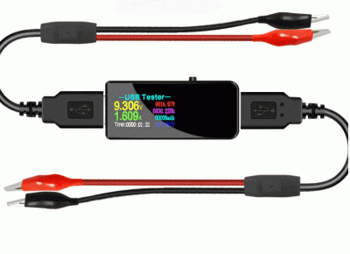 USB tester med kablage