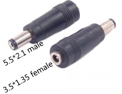 Skarvstycke 3.5mmx1.35mm hona till 5.5x2.1mm hane