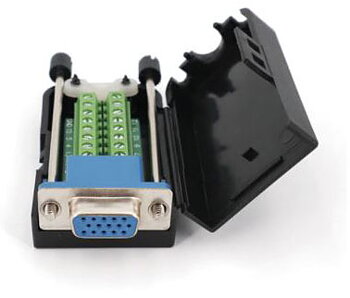 Terminaladapter HD15 hona, med kåpa