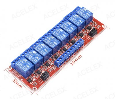 Relämodul 8 kanal, 5V