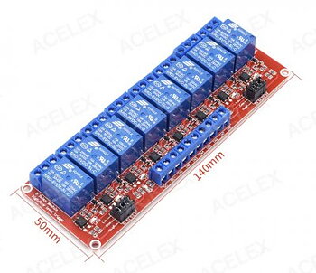 Relämodul 8 kanal, 5V