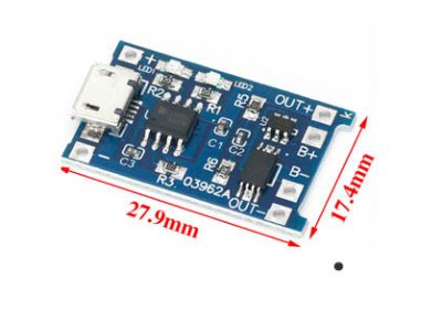 DC-DC Adjustable Boost Module 2A  with MICRO USB 2V-24V to 5V 1A