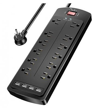 Grenuttag 12 NEMA 5-15 US-uttag 4 st USB