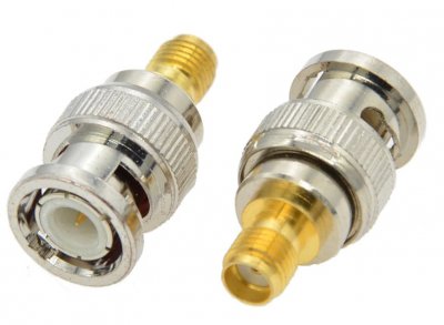 SMA hona till BNC hane, adapter 50Ω