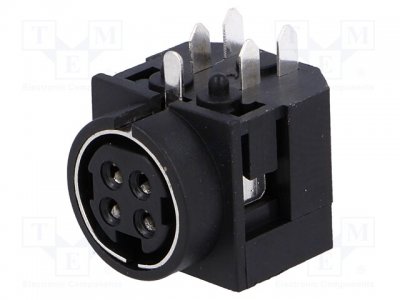 Apparatuttag 4pol, 30 VDC 7.5 A