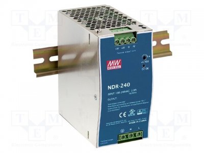 Switchad nätdel Mean Well för DIN-skena / 24V ...10 A (24...28V DC)