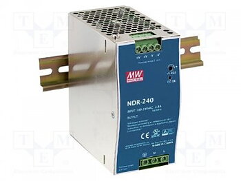 Switchad nätdel Mean Well för DIN-skena / 24V ...10 A (24...28V DC)