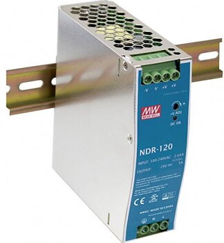 Switchad nätdel Mean Well för DIN-skena / 12V ...10 A (12...14V DC)