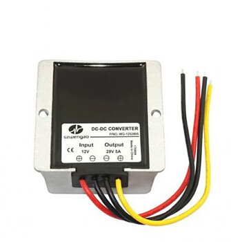 DC/DC Omvandlare 12V till 28V, 140 Watts max. 5A
