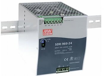 Switchad nätdel Mean Well för DIN-skena / 24V ...40 A (24...28V DC)
