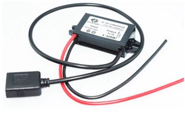 DC/DC-omvandlare 12/24V (8...32V) till 5V 3A, 1xUSB-A hona