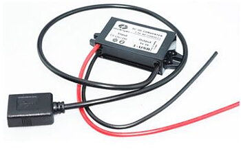 DC/DC-omvandlare 12/24V (8...32V) till 5V 3A, 1xUSB-A hona