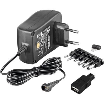 Nätadapter 230V till 3....12V 1,5A