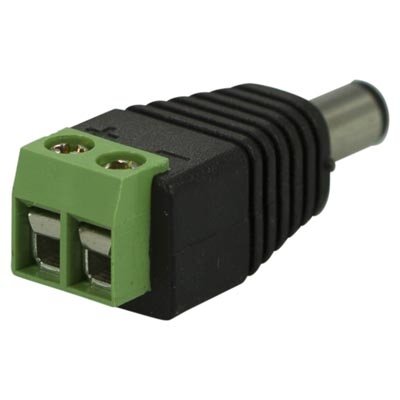 DC adapter 5,5x2,1 hane till 2-pin skruvplint