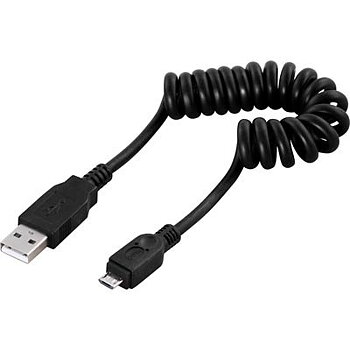 USB 2.0 spiral A-Micro B 1m