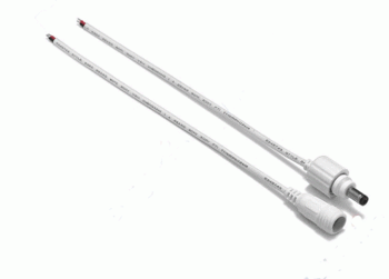 Vattentät DC kontakt  5.5mmx2.1mm, hane/hona vit, 3A