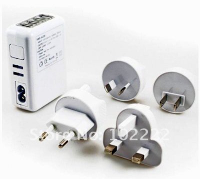 4 ports USB hub EUAUUSUK Plug