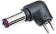 Vinklad DC-adapter med DC-propp 3,5x1,4mm