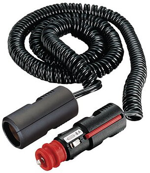 Kontaktdon Ø21 mm för motorfordon med spiralkabel 3 m, 8A